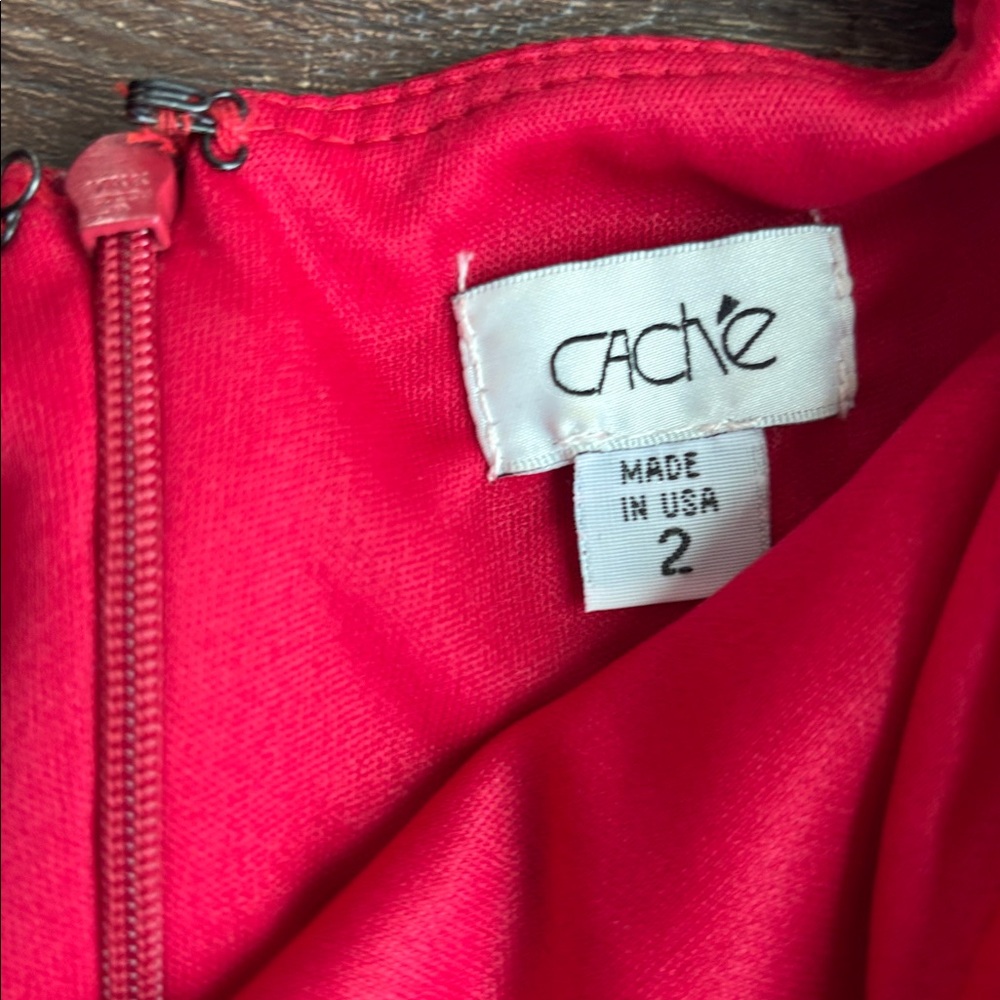 Cache Vibrant Red One-Shoulder Dress - Picture 2 of 3